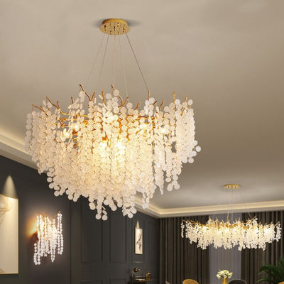 Modern Commercial Chandeliers Lighting Indoor Crystal Glass Pendant Lamp
