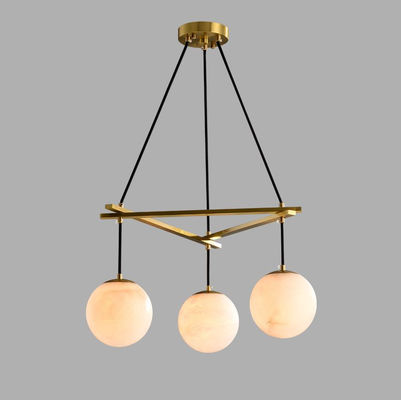 Modern Round Alabaster Pendant Light Study Living Room Dining Room Art Hanging Trendy Decoration Chandelier