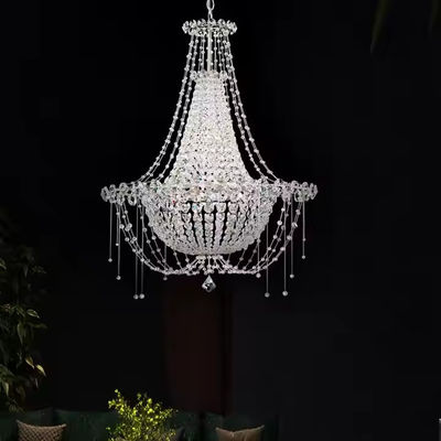 Italy K9 Master Bedroom Luxury Crystal Light Villa Living Duplex Staircase Princess Exhibition Hall Decoration