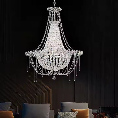 Italy K9 Master Bedroom Luxury Crystal Light Villa Living Duplex Staircase Princess Exhibition Hall Decoration