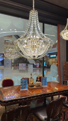 Italy K9 Master Bedroom Luxury Crystal Light Villa Living Duplex Staircase Princess Exhibition Hall Decoration