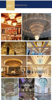 Non-standard Custom Hotel Restaurant Chandelier Bar Hotel Club Chinese Hot Pot KTV Large Cloth Art Private Room Box Light Rattan Style Circular LED Ceiling Light