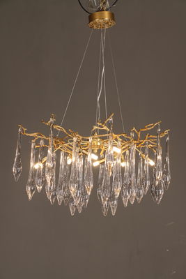 Home Decor Pendant Lamp Living Room Bedroom Villa Lobby Chandelier Tree Branch Crystal Latest Design American Style Elegant LED