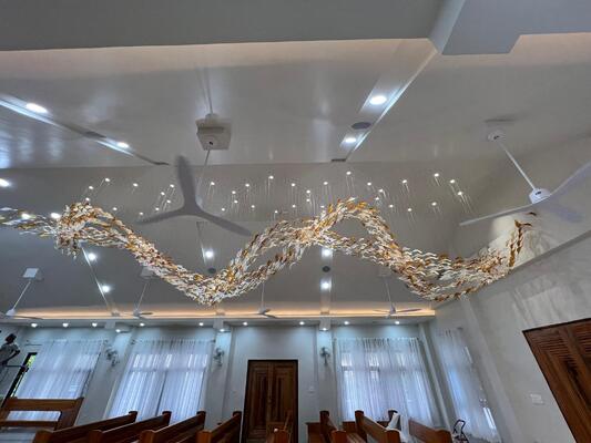 Custom Hotel Lobby Art Chandeliers Pendant Lights for Dolphin Ornaments Shopping Mall Ceiling Corridors Sales Department Sand