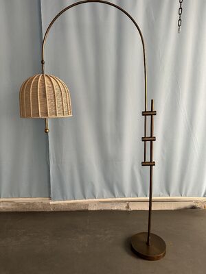 Floor Lamp with Stainless Steel Beautiful Shade with Metal BaseBeads
