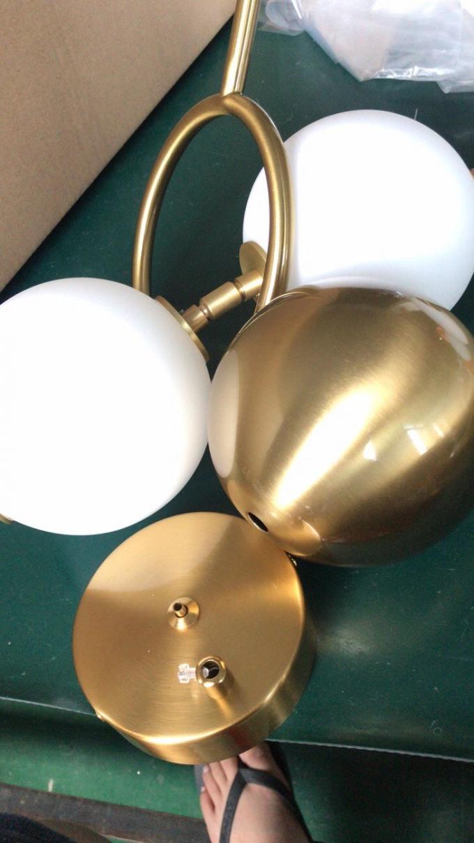 Lumière suspendue en verre à perles 5