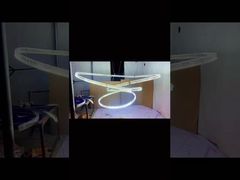 Luminaires modernes de lustre en cristal d'acier inoxydable de salon d'île à distance