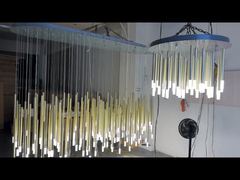 Voir la démonstration de preuve d'usure d'éclat doux de plafonnier en verre de fleur d'OEM LED