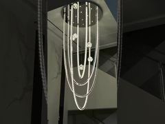 Collier Long en perles de marbre, connecteur de lampe suspendue, perles de prière bouddhistes