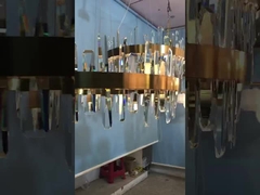 Éclairage pour l'allumage d'un lustre à pendentif en cristal