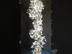 Lumières de lustres en céramique à feuilles de ginkgo