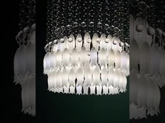 lampe de plafond en verre à fleurs