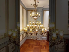 chandeliers en cristal extra-grands pour les hauts plafonds