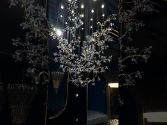 Chandelier en cristal de couleur