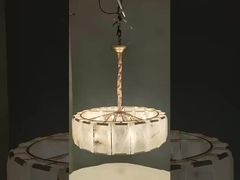 Chandelier en laiton de luxe avec des rondelles de marbre pour la salle à manger