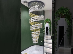Chandelier d'art ovale en verre Chandeliers extra grands