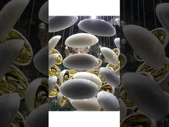 Chandelier d'art ovale en verre Chandeliers extra grands