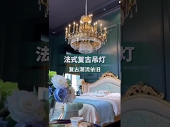 Cour européenne haut de gamme luxe Chandelier à bougie de cristal
