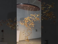 Éclairage en verre Murano fait à la main Lumière intérieure Chandeleur à feuilles d'érable