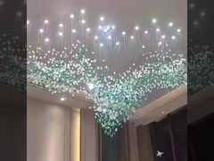 Lampe à pendentif de lustre personnalisé de forme ronde de cristal K9