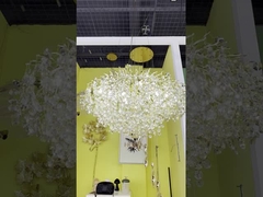 Escalier de salon intérieur Lustre à plafond élevé moderne avec lumière LED acrylique d'aluminium atténuée