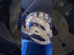 Nouveau salon à bulles à colonne de cristal lumière LED luxe simple lampe suspendue longue villa escalier duplex