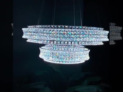 Circulaire moderne Ring Chandelier Indoor Gold Iron de 100cm/de cuivre/Crystal Chandelier