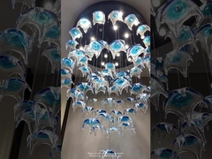 Glace Art Thème océan Glace étoile de mer Lustre créatif Lustre décoratif