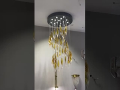 Lampe à LED à lampe à lampe à lampe moderne à longue tige de cristal pour un design luxueux dans le salon salle à manger