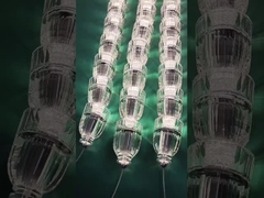 Chandelier de fleurs blanches modernes pétales de magnolia lumière ceramique branche de l'arbre LED pendentif