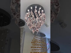 Projets non standard sur mesure double trou de verre feuille d'érable décoration suspendue de l'hôtel département des ventes H
