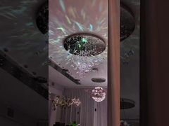 Lumière de pendentif en verre soufflé rond moderne fait à la main Commutateur suspendu facile pour la décoration du plafond de l'hôtel Villa