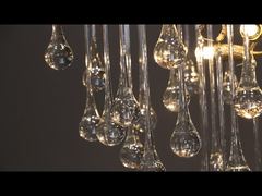 Décoration Lustre Duplex Salon Feuille Branche Cristal Lustre Rond Villa Hôtel