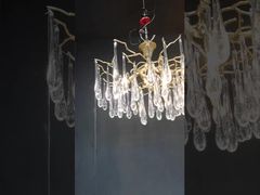 Lustre Fleur en Verre Créatif Antirouille Moderne