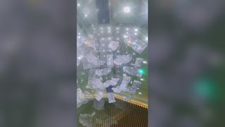 Plafond mené moderne fait sur commande de lumière pendante en verre décorative faite sur commande de hall d'hôtel