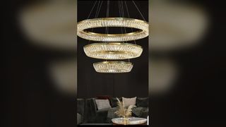 Présentation du lustre en albâtre L1P personnalisé, suspension de luxe en laiton pour vous