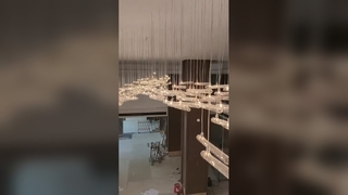 Lustre en cristal de luxe élégant pendentif européen