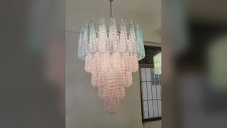 Lustres de luxe de style français avec pendentifs champagne