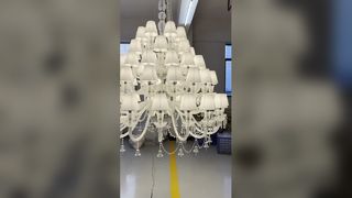 Lustre LED en forme de goutte de pluie en cristal, luminaire décoratif d'intérieur, idéal pour un grand salon, un hall d'hôtel ou un salon