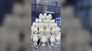 Fil d'acier Net étoile LED lustre de luxe ciel étoilé moderne créatif Glowworm rond nordique lustre