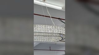 Chandeliers de restaurant au chrome poli Lumière de cristal K9 dorée