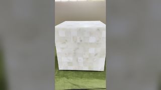 Lustre en laiton LED carré de luxe moderne personnalisé avec grand pendentif en albâtre