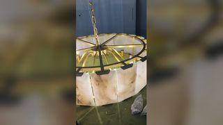 H65 cuivre haute dureté effet de marbre plafond de lumière pendant moderne lumières 15m2 à 25m2