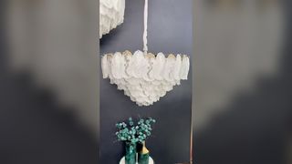 OEM ODM Disque de verre Personnalisé Pendant Lumières Polissage par électroplatement AC110V À 250V