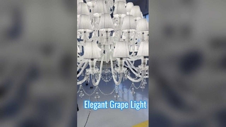 Lampe à Suspension Raisin de Luxe Cuivre Albâtre