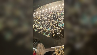 Lustre en verre fait main moderne rétro bronze