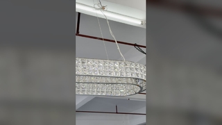 Lustre en verre fait main Bronze salle à manger rétro moderne
