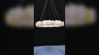 Lustre en albâtre en laiton de luxe, suspension moderne