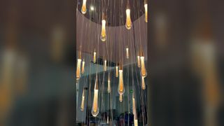 Lustre de luxe en albâtre en laiton