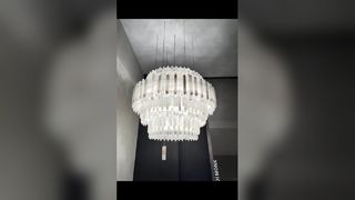 Grand lustre lampe verre coloré pierre lumière Art Style pour projet de villa hall d'hôtel